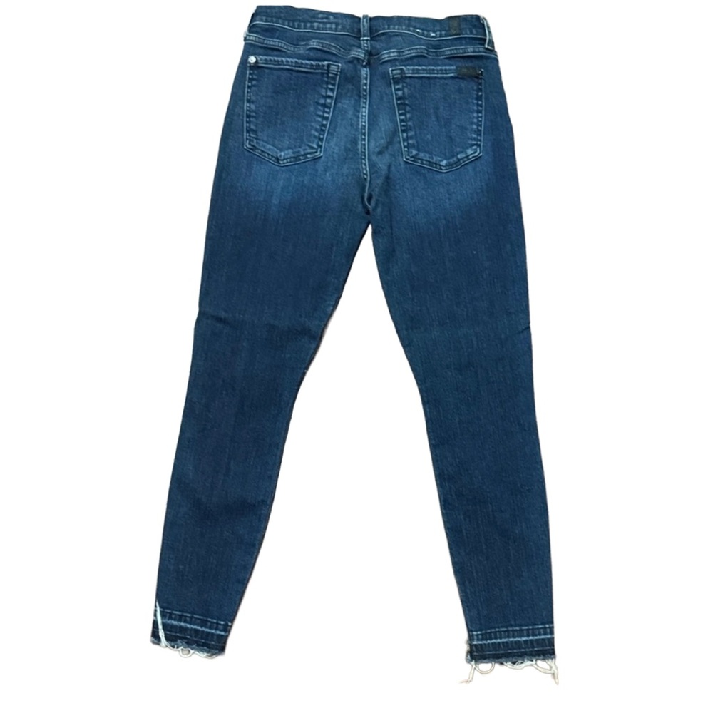 7 For All Mankind Dark Wash Women's Cropped Jeans - Picture 2 of 2